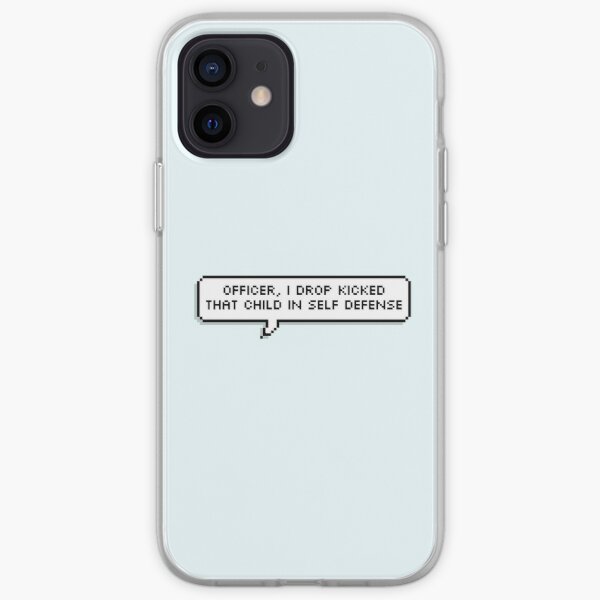 Technoblade Quote: Officer, I Drop Kicked That Child In Self Defense iPhone Soft Case RB0206 product Offical Technoblade Merch