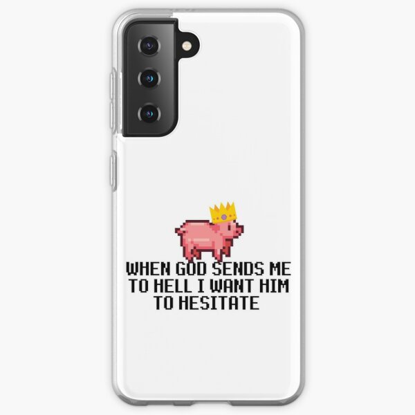 technoblade quote , when god sends me to hell I want him to hesitate Samsung Galaxy Soft Case RB0206 product Offical Technoblade Merch