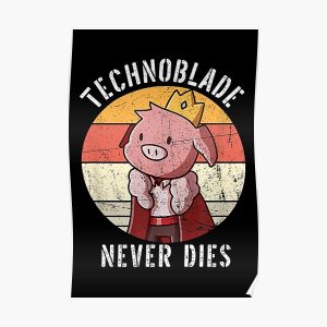 technoblade never dies Poster RB0206 product Offical Technoblade Merch