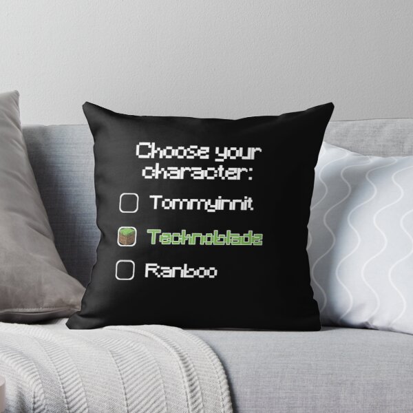 Choose your character - Technoblade (2) Throw Pillow RB0206 product Offical Technoblade Merch