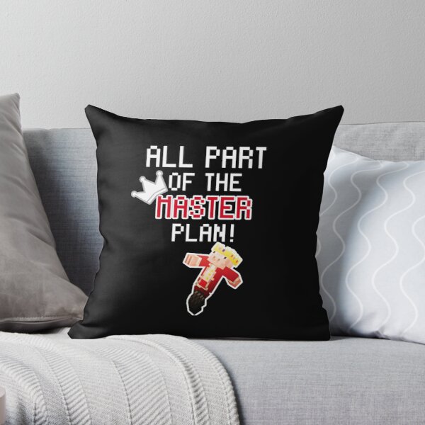 Technoblade ALL PART OF THE MASTER PLAN! Throw Pillow RB0206 product Offical Technoblade Merch