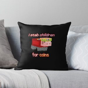Technoblade I stab Children for Coins Throw Pillow RB0206 product Offical Technoblade Merch