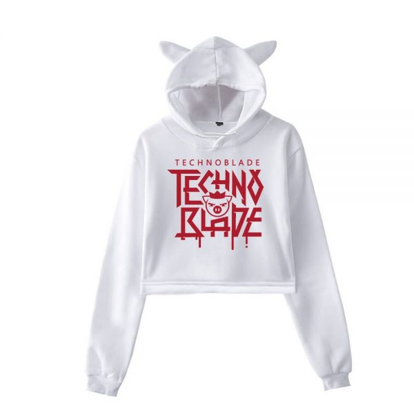 New Technoblade Merch TECHNOBLADE Agro Hoodie Cat Ear New Designs Cool Print Wonder Crop Tops Short 1 - Technoblade Store