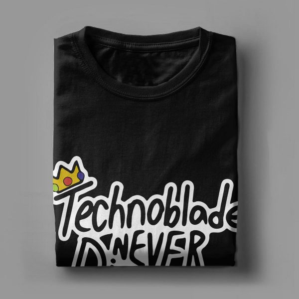 Novelty Technoblade Never Dies Dreamteam T Shirts for Men Crewneck Cotton T Shirt Pig Short Sleeve 1 - Technoblade Store