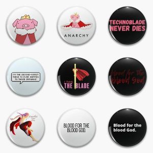 Techno The Pig Technoblade Blob Never Dies Soft Button Pin Customizable Women Decor Gift Funny Fashion - Technoblade Store