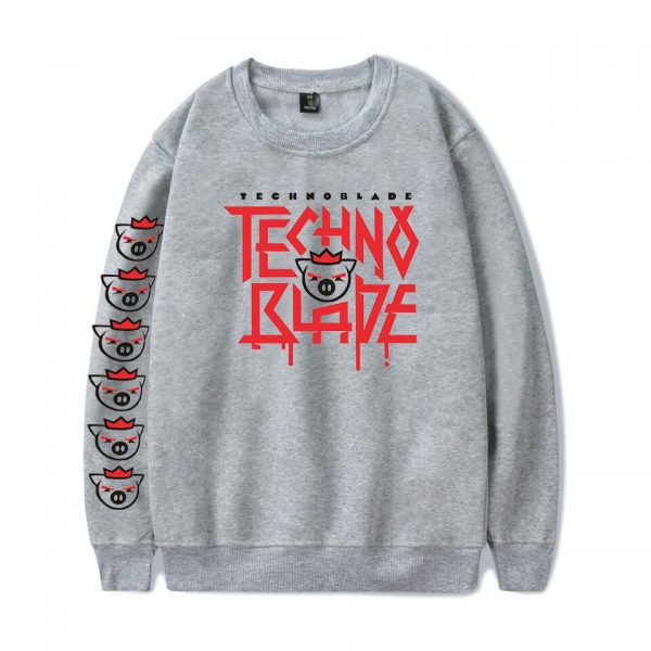 Technoblade Merch 2D Print O Neck Sweatshirt Harajuku Round Collar 2 - Technoblade Store