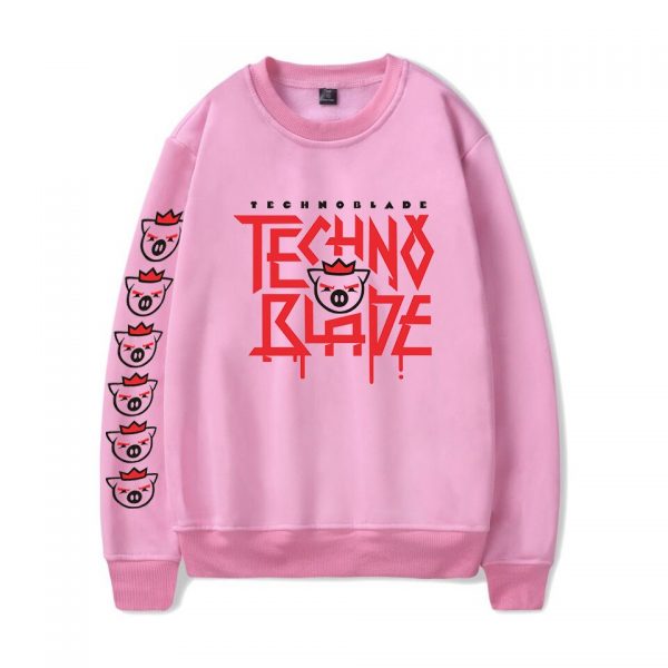 Technoblade Merch 2D Print O Neck Sweatshirt Harajuku Round Collar 4 - Technoblade Store