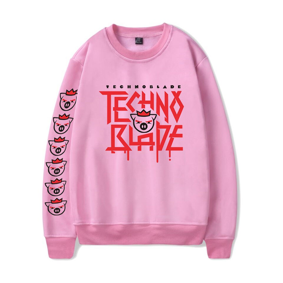 Technoblade Sweatshirts - 2D Print O-Neck Harajuku Round Collar ...