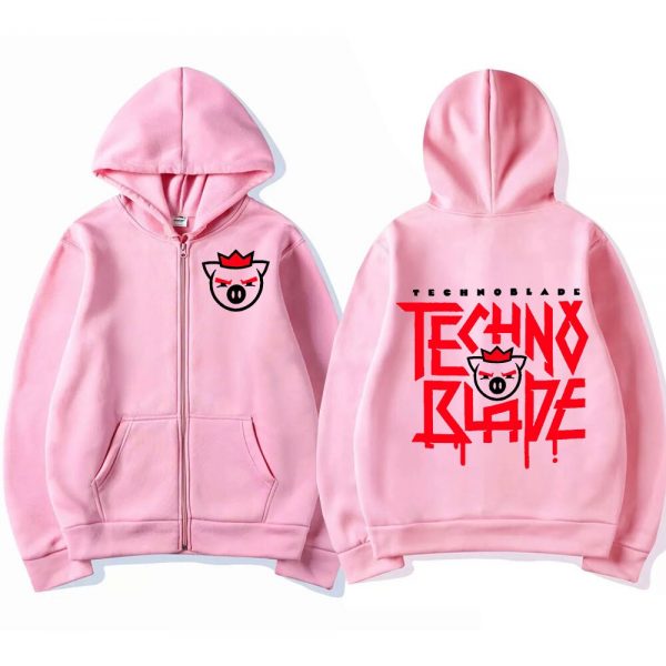 Technoblade Merch Print Zipper Hoodies Sweatshirts Harajuku Men Women Hip Hop Streetwear Casual Loose Hoodies Fashion 3 - Technoblade Store