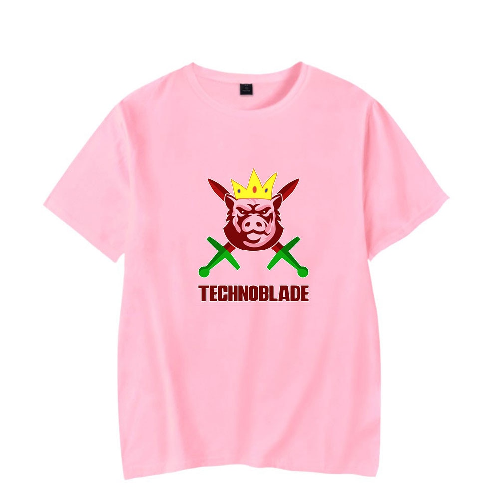 New New Technoblade Merch T Shirt Men Short Sleeve Women T Shirt Harajuku Tops Technoblade Clothes Technoblade Kawaii Kids