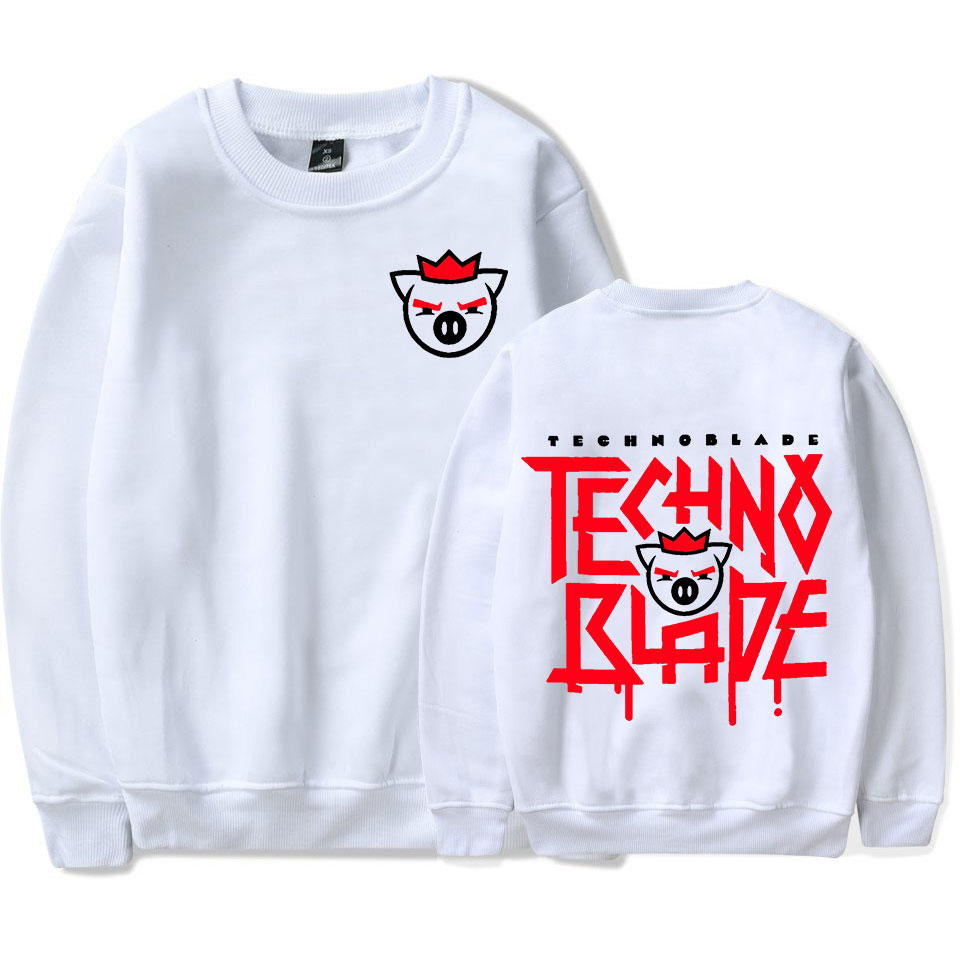 Technoblade Merch Print Crewneck Sweatshirt Women/Men Hoodie Oversized Hip Hop Streetwear O-Neck Pullovers Unisex Tracksuit