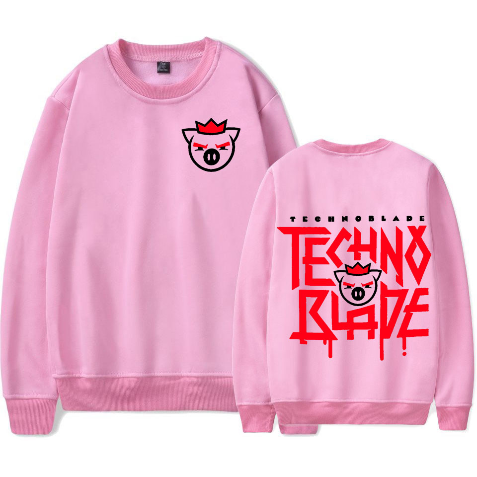Technoblade Merch Print Crewneck Sweatshirt Women/Men Hoodie Oversized Hip Hop Streetwear O-Neck Pullovers Unisex Tracksuit
