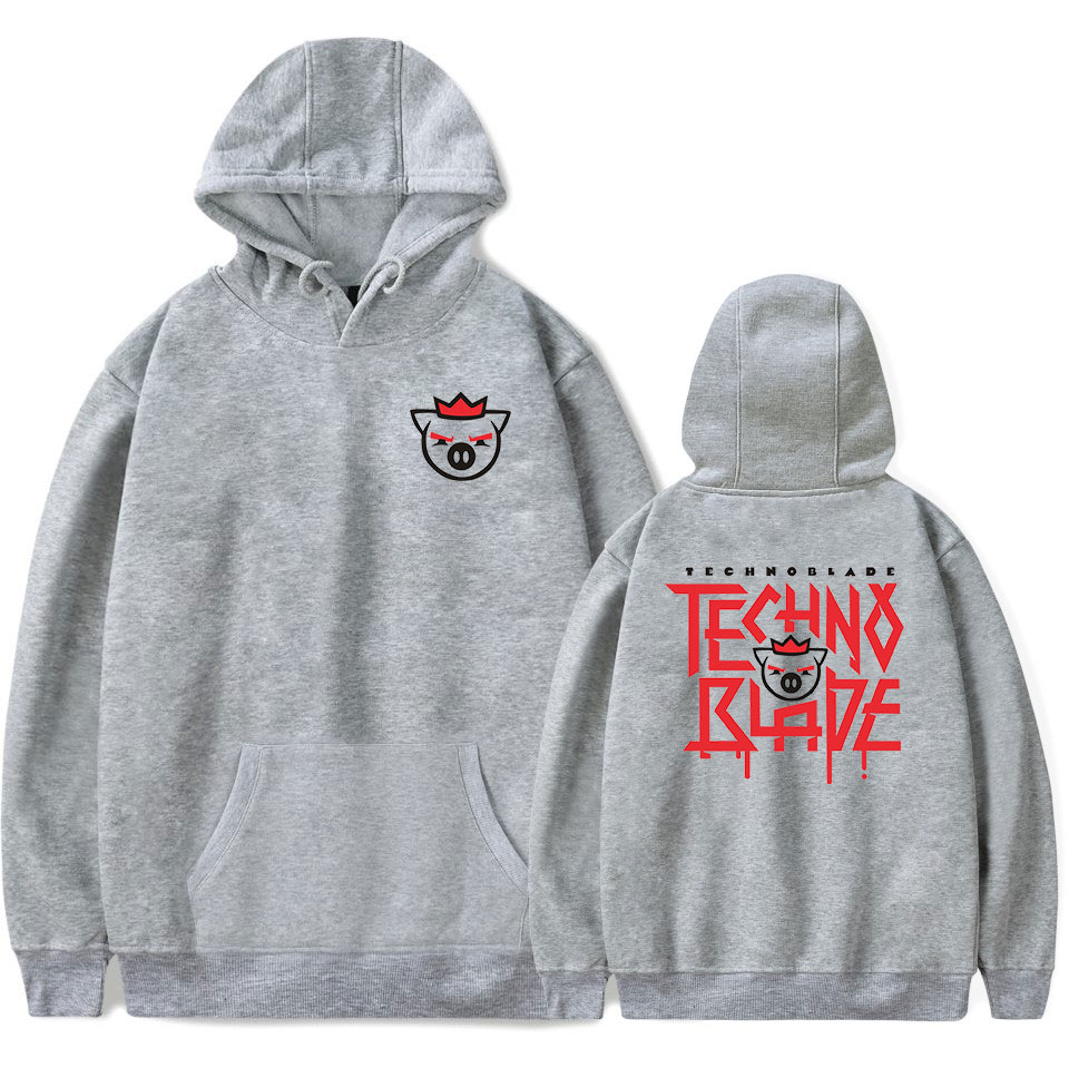 Technoblade Print Hooded Sweatshirt